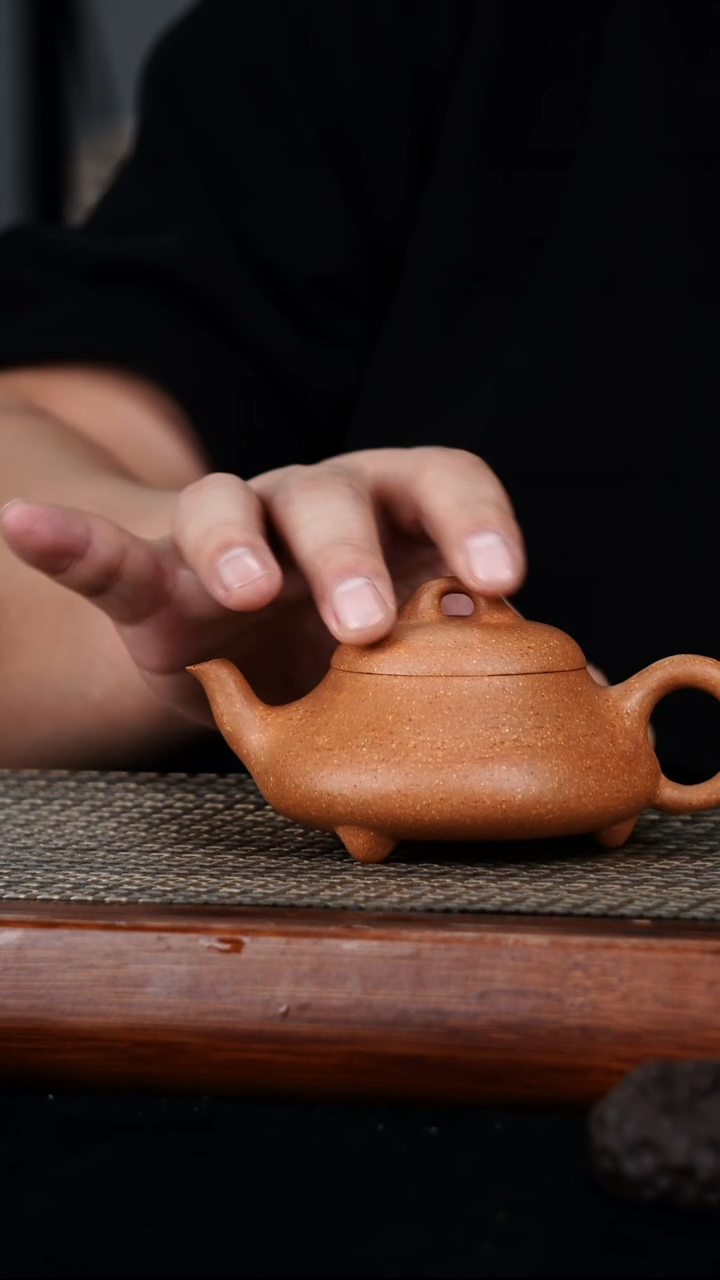 茶壶紫砂原矿段泥汉棠石瓢200cc