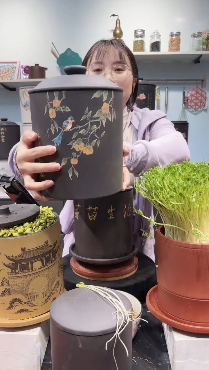 农**姐柿柿如意 新 黑金砂+紫砂托盘