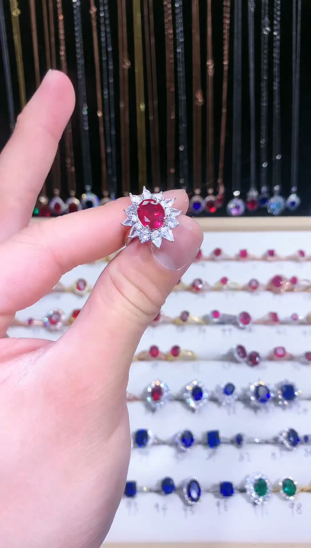 【闪购商品】红宝石戒指银S925镶嵌1111