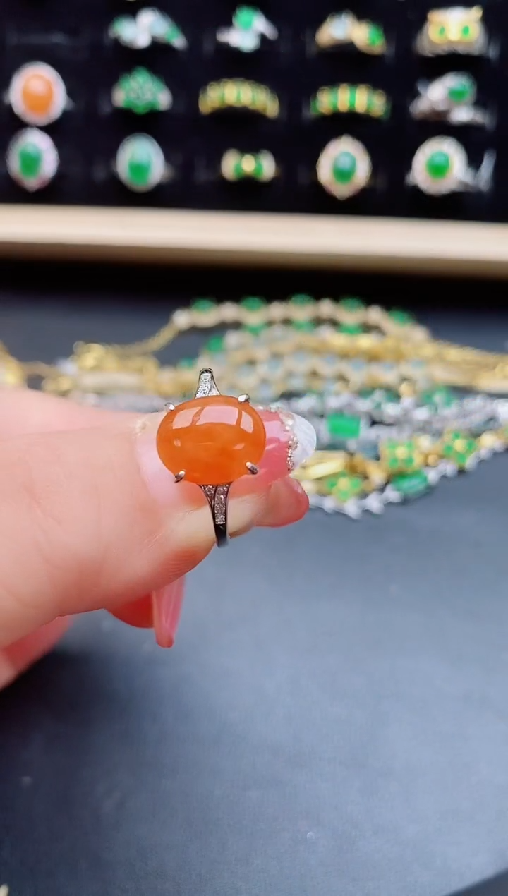 【闪购商品】翡翠戒指银S925镶嵌508050