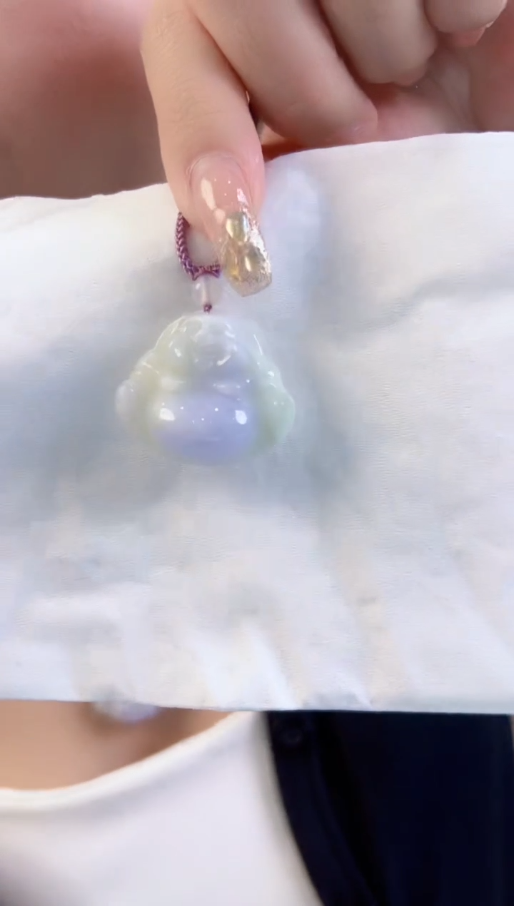 【闪购商品】翡翠颈饰未镶嵌翡翠飘紫佛