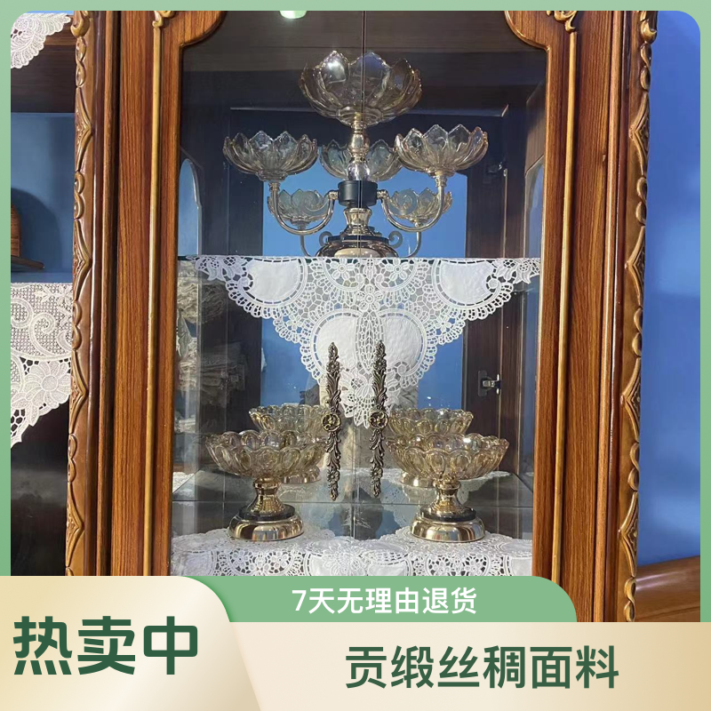 189贡缎丝稠面料电脑绣花高档精美桌布防油防水又防烫2025年新款