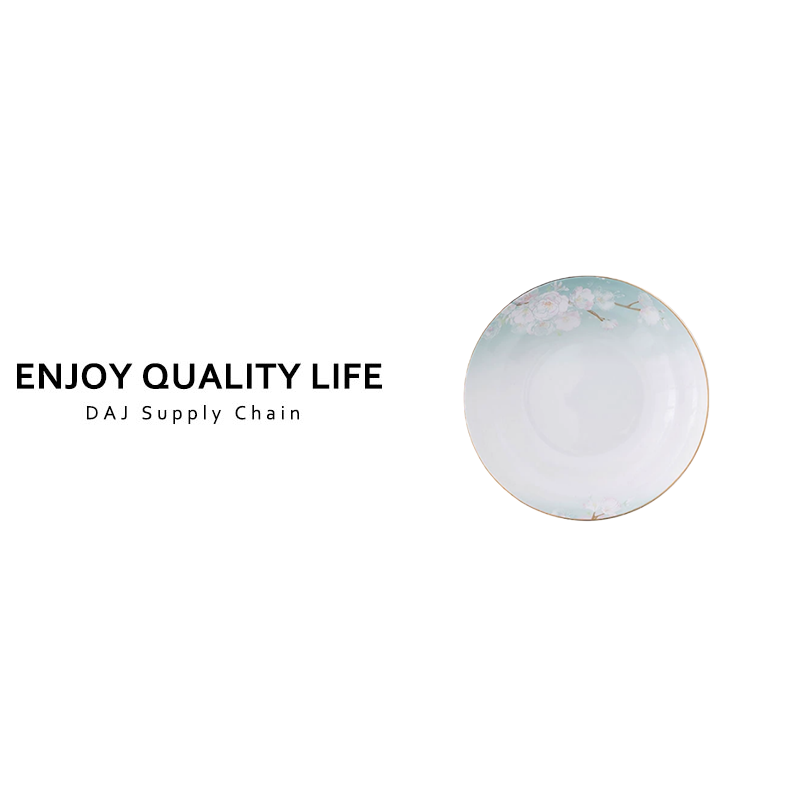 桃花缘中式 松发福满浅盘10寸