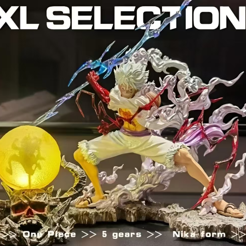 高配版 现货 全喷油 全涂装 加灯光 海贼王 闪电尼卡路飞手办摆件