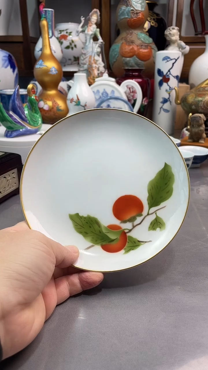 瓷片深川制柿子盘