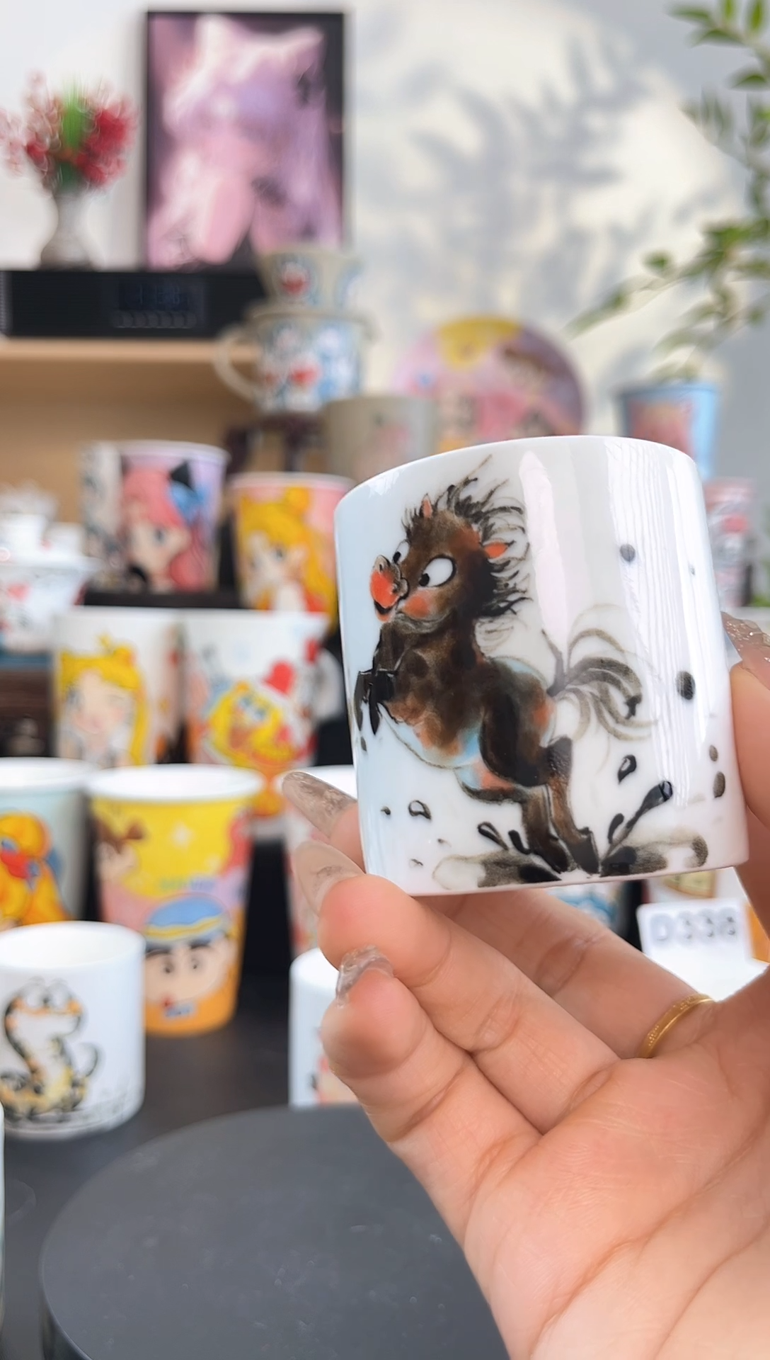 【闪购商品】摆件手工手绘陶瓷小杯杯