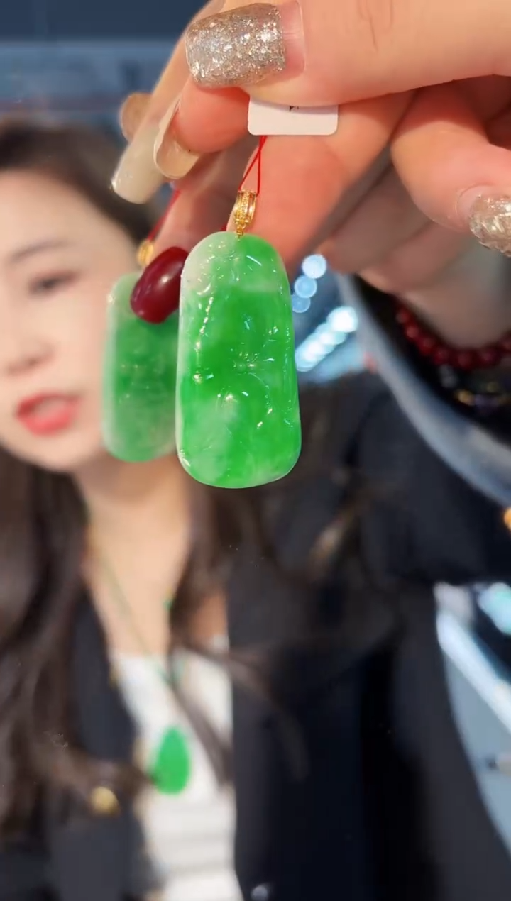 【闪购商品】翡翠颈饰18K金镶嵌缅料A货/支持复检/一件