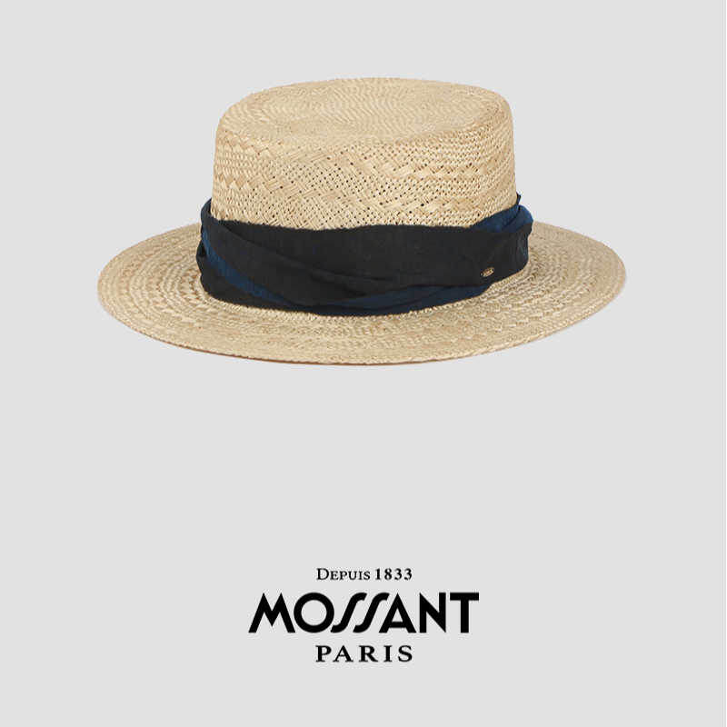 MOSSANT SS25春夏新款 花型编织剑麻经典平顶帽