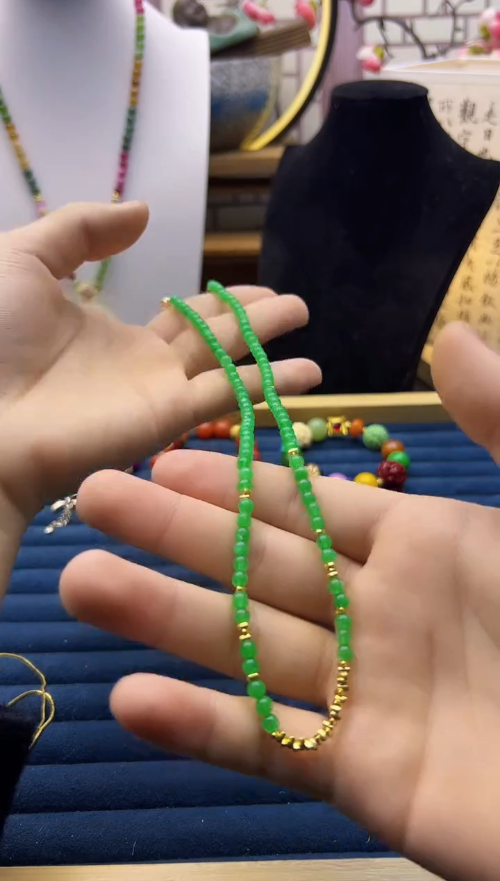 【闪购商品】翡翠颈饰14K金镶嵌X114