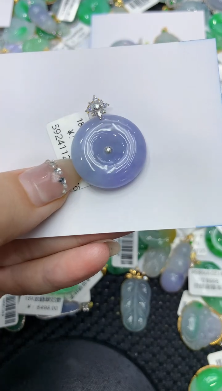 【闪购商品】翡翠颈饰18K金镶嵌222222222