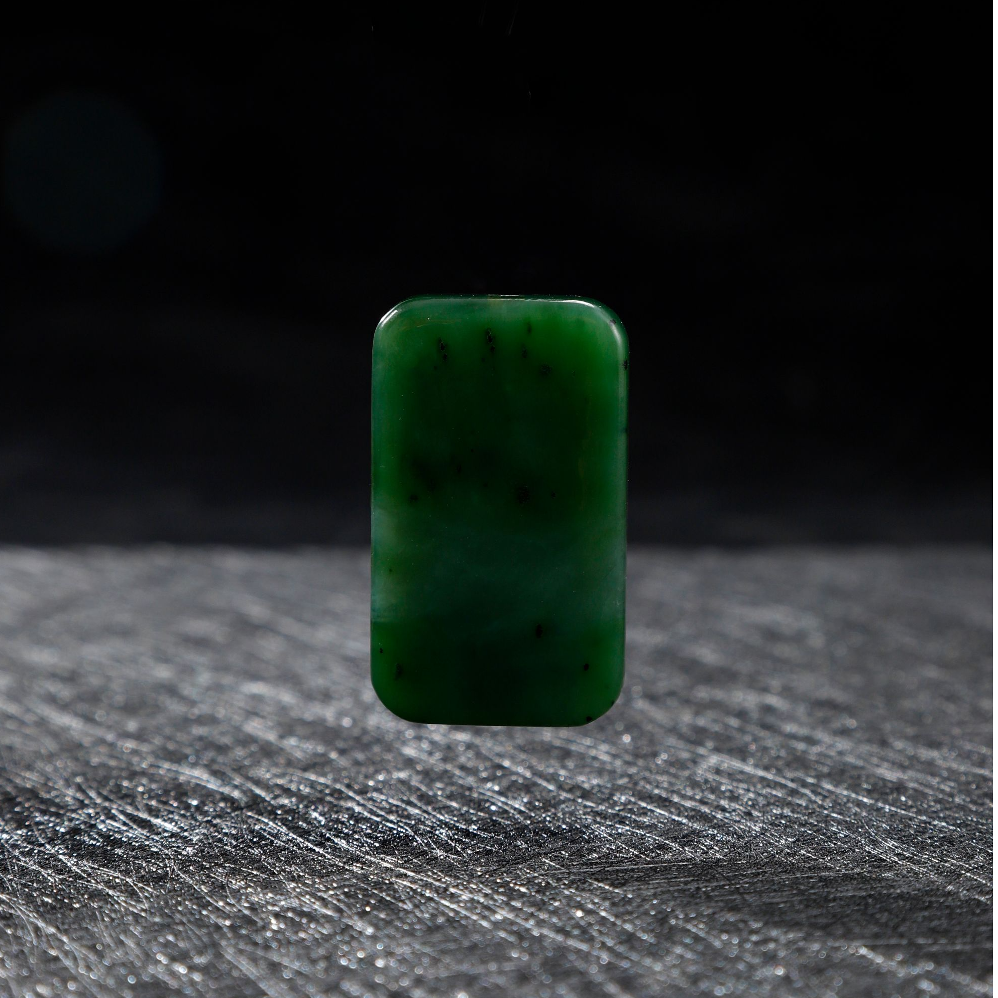 【山水玉润】和田玉碧玉无事牌