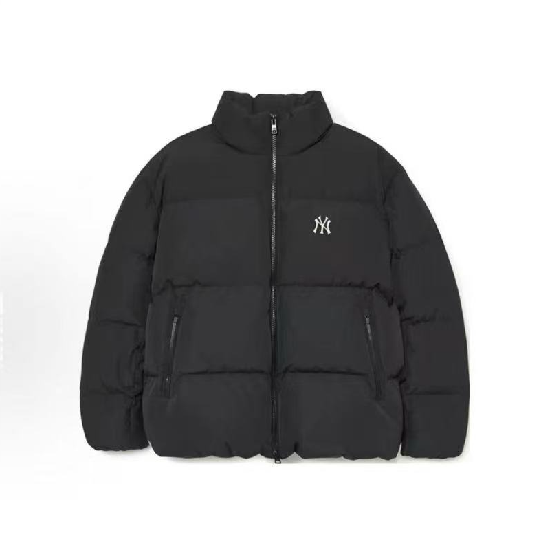 MLB纯色Logo拉链宽松保暖羽绒服男女同款12