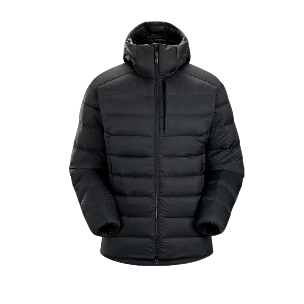 THORIUM HOODY 90鸭绒纯色连帽拉链户外保暖羽绒服