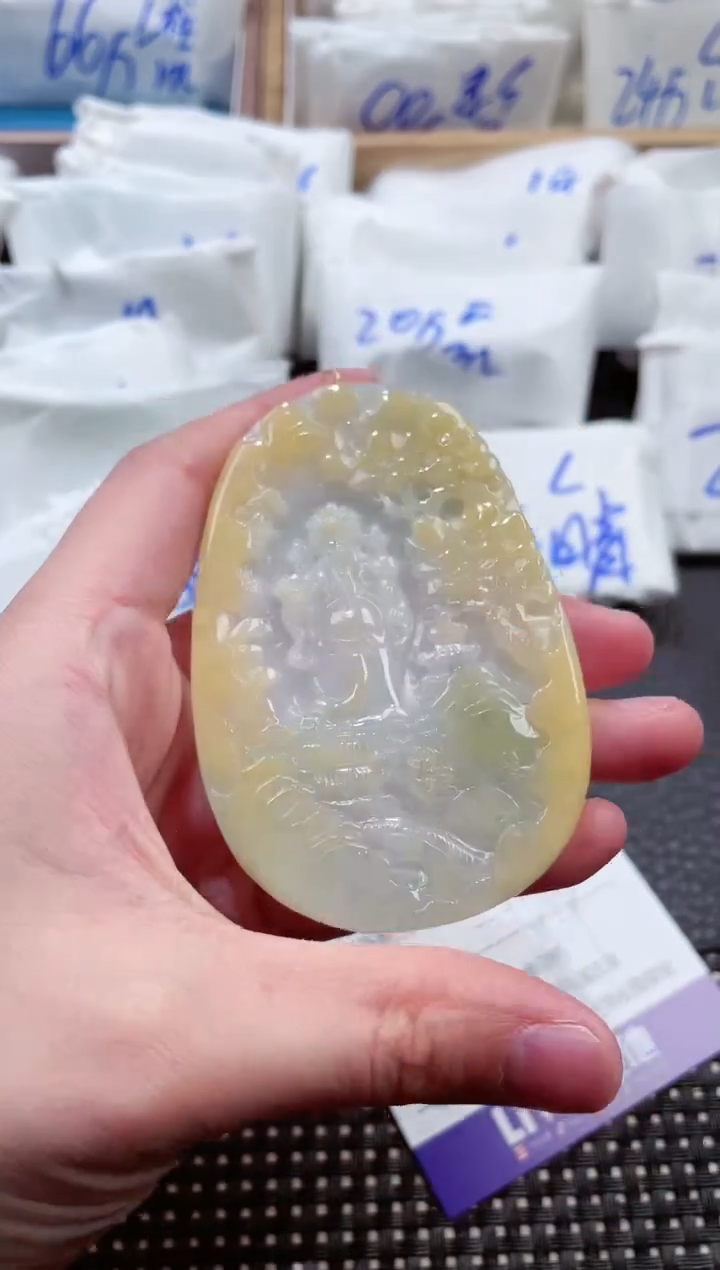 翡翠未镶嵌颈饰00001059