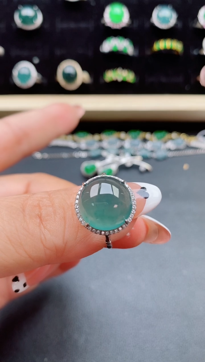 【闪购商品】翡翠戒指银S925镶嵌321321