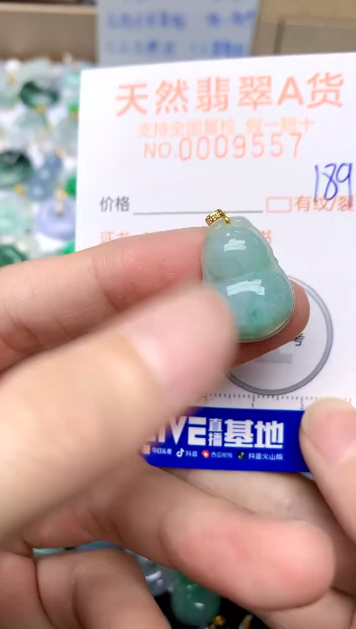 【闪购商品】翡翠颈饰18K金镶嵌189天然A货翡翠