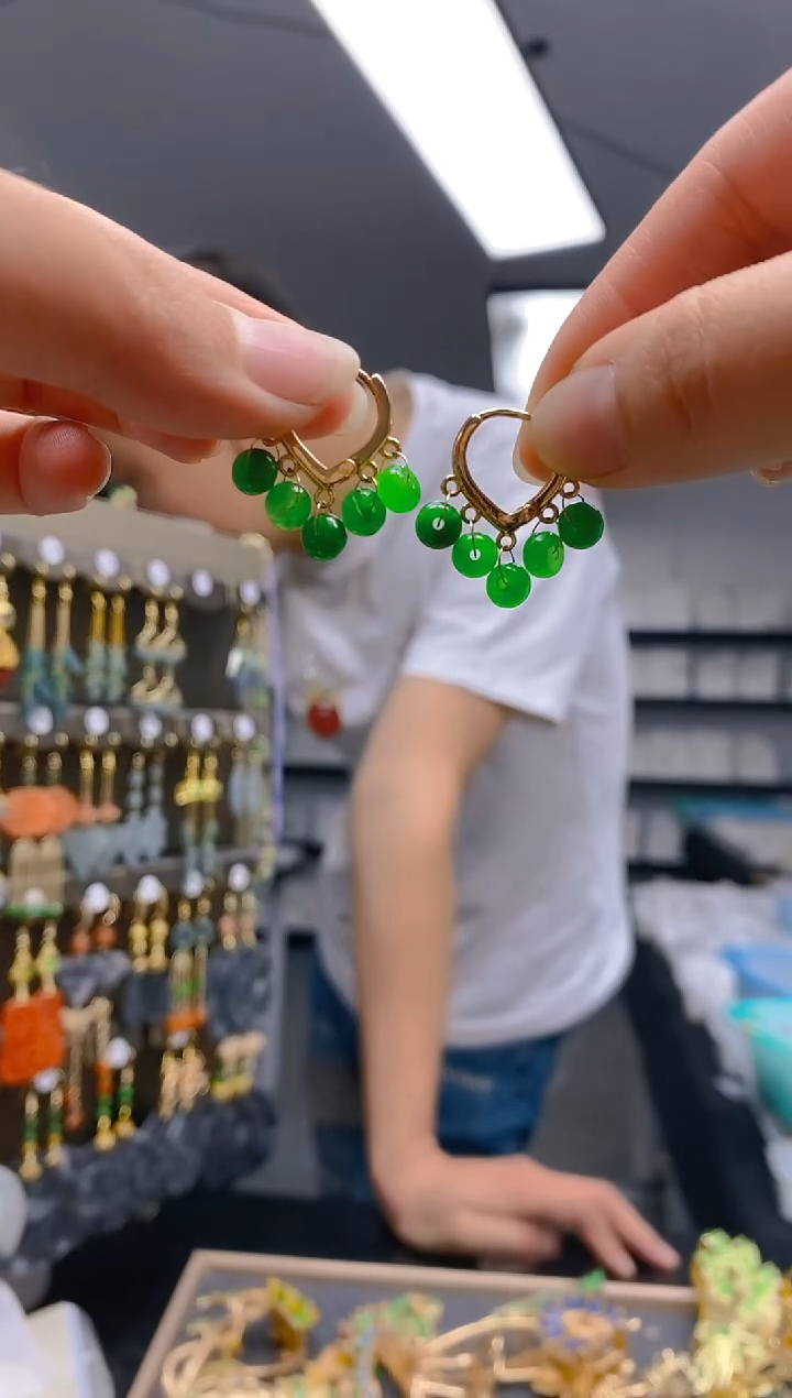 【闪购商品】翡翠耳饰合金0239翡翠耳包