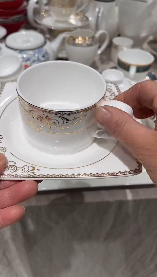 瓷7号大咖啡杯碟
