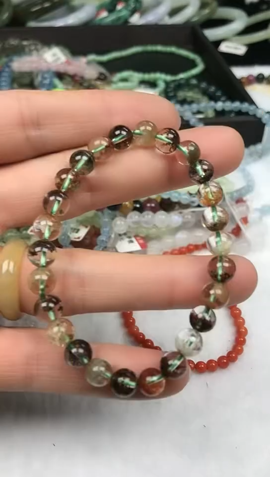 【闪购商品】水晶手链未镶嵌【7MM【绿幽灵