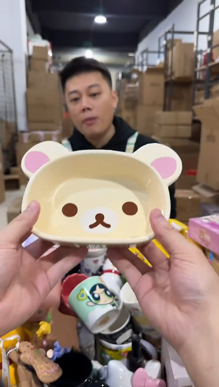 瓷片原盒熊妹深碗