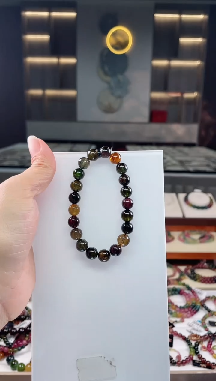 未镶嵌单圈手串碧玺（多样性发一条）Q