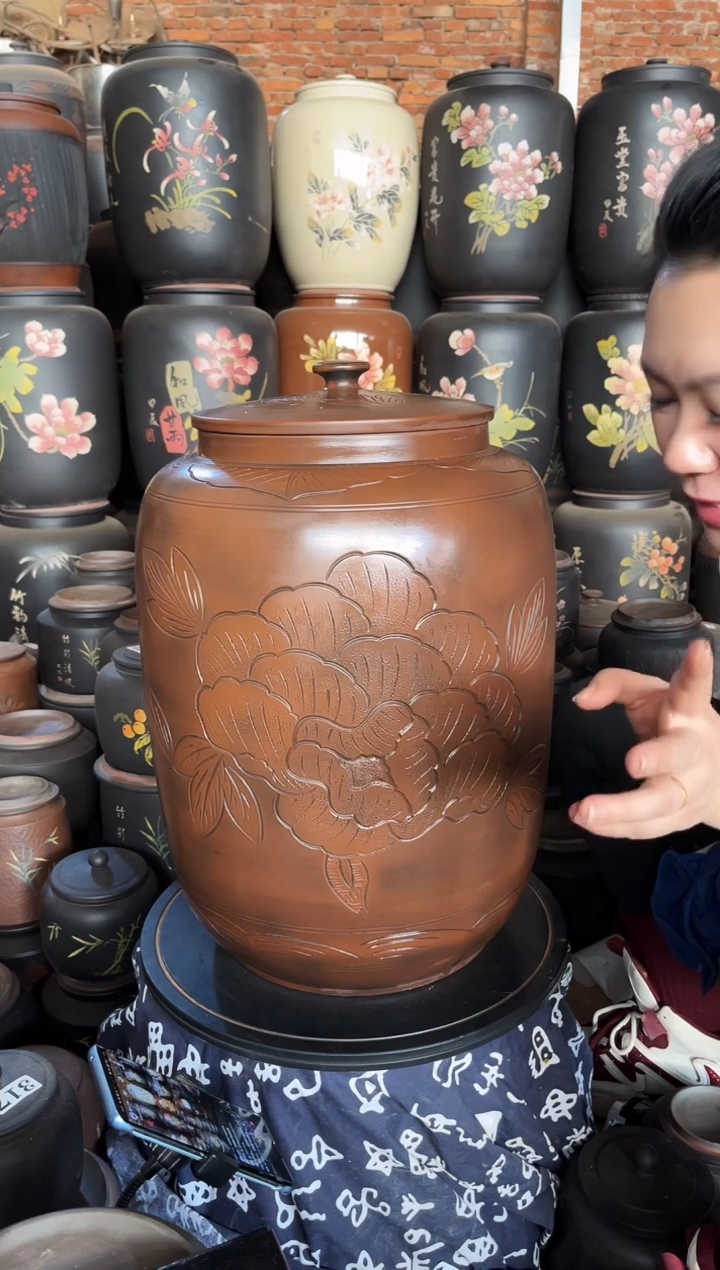 【闪购商品】壶瑕疵茶缸高51ccm 牡丹花 451