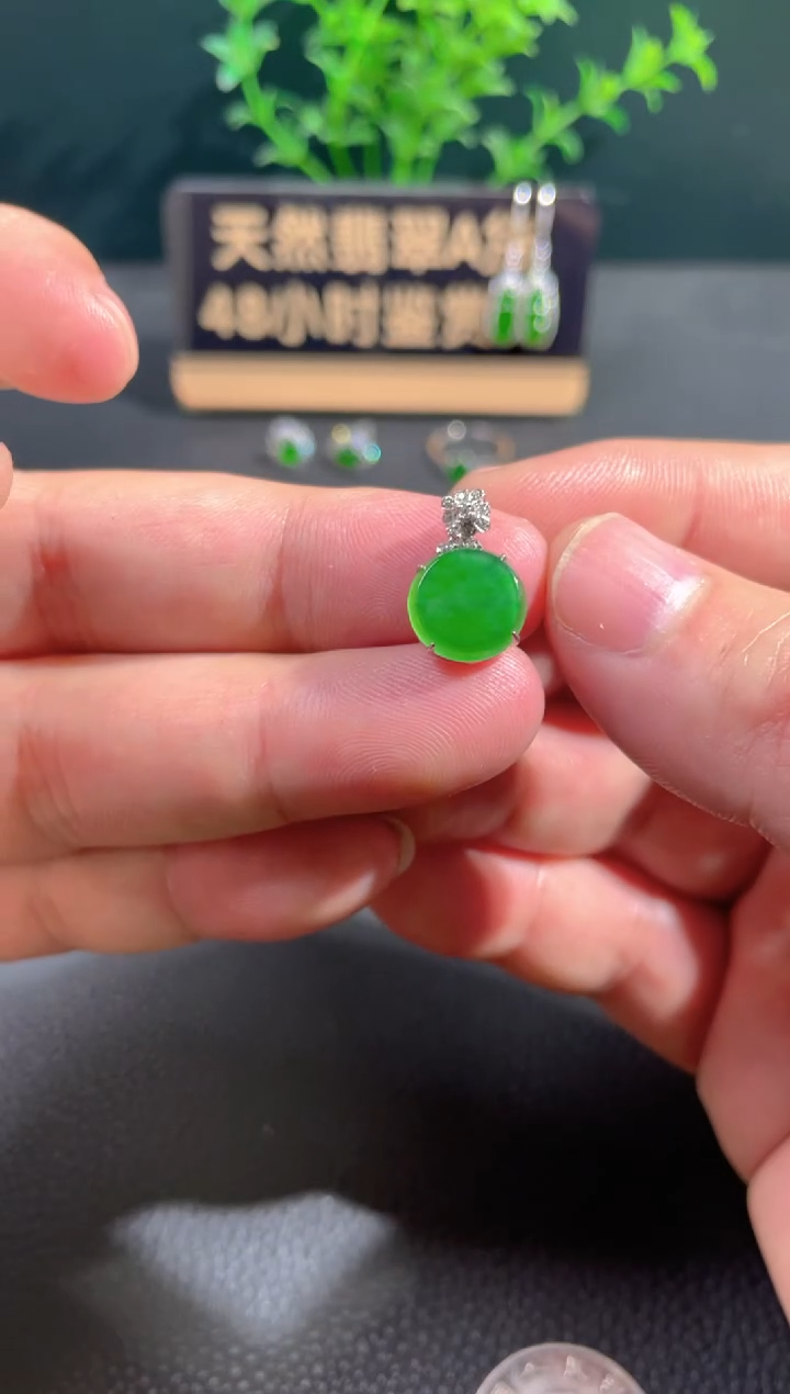 【闪购商品】翡翠颈饰18K金镶嵌翡翠