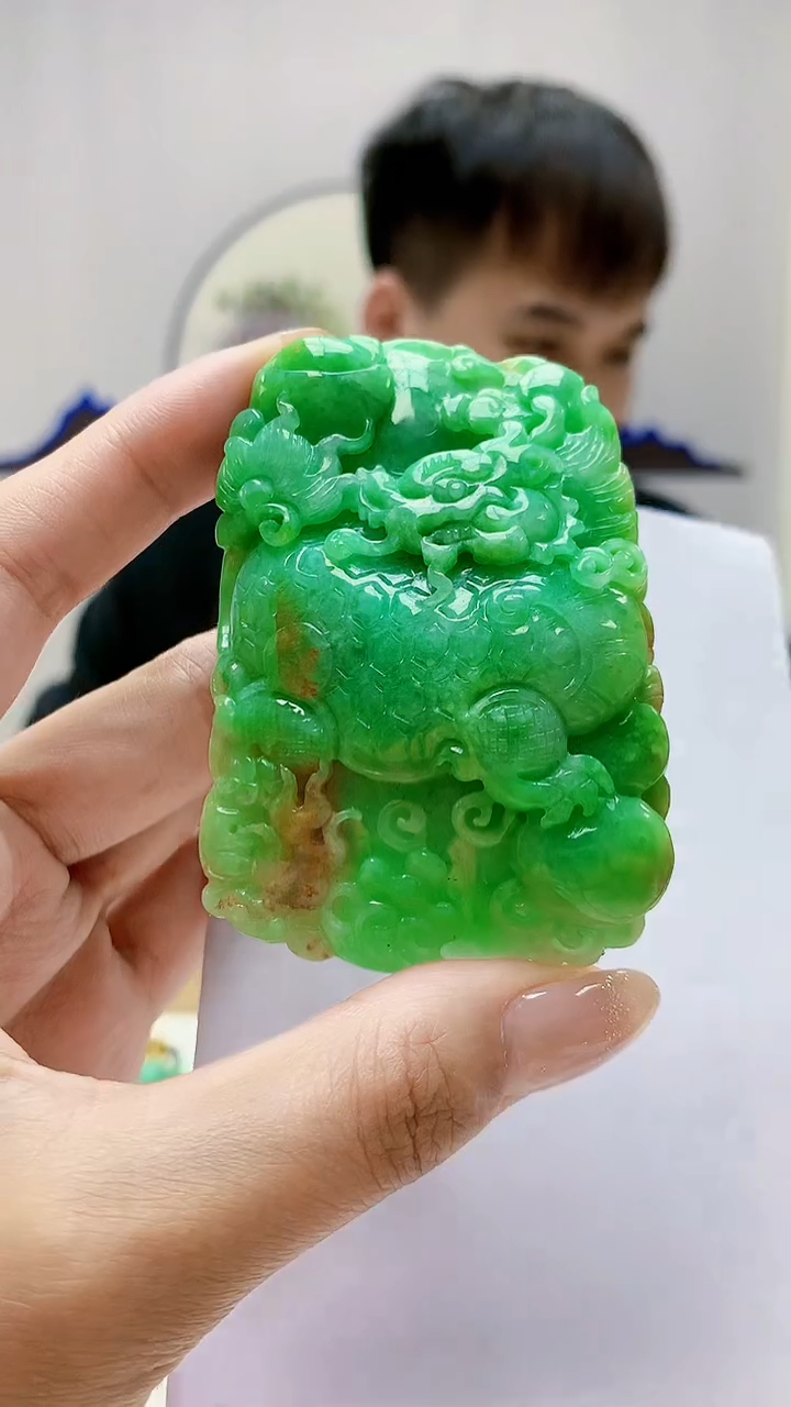 未镶嵌定制翡翠4868MM-毛货挂件66