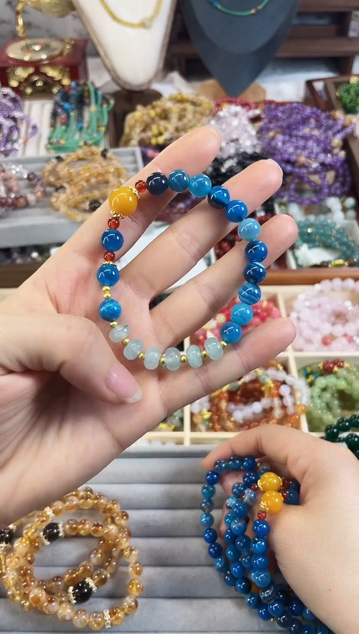 【闪购商品】玛瑙/玉髓手链未镶嵌波斯溏心天然玛瑙玉石