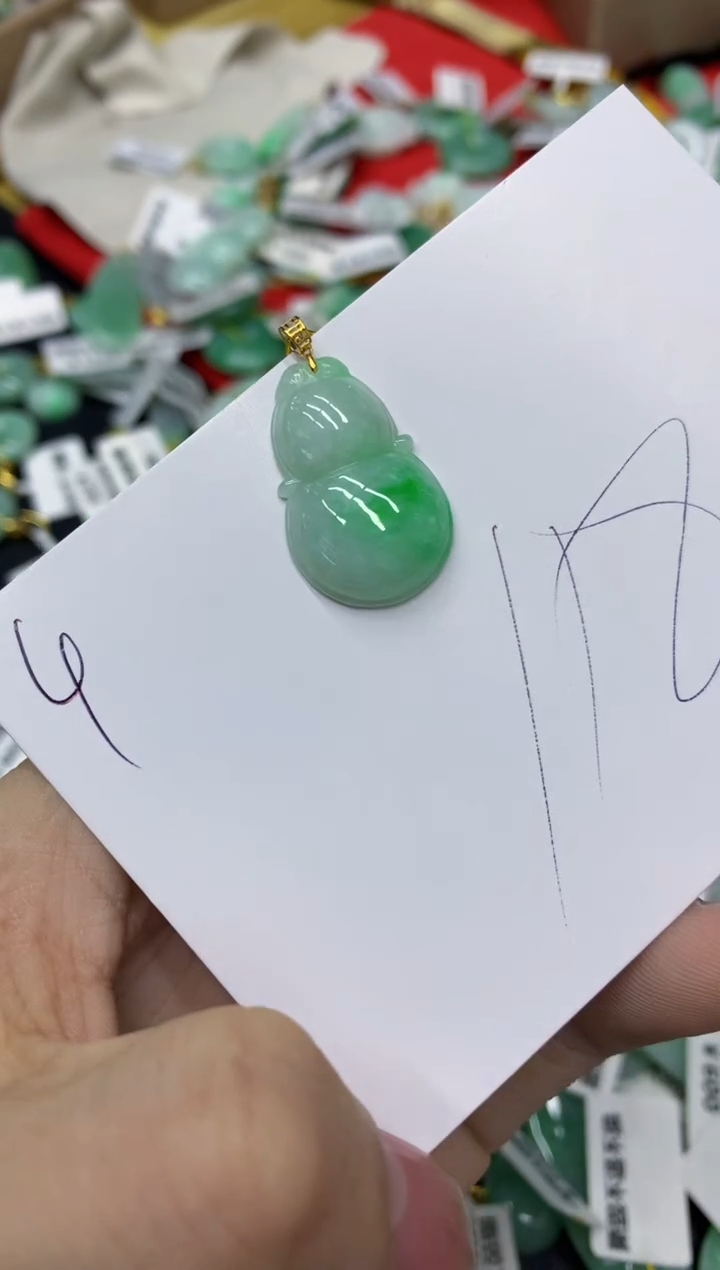 【闪购商品】翡翠颈饰18K金镶嵌1111111111