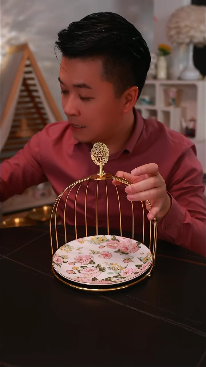 【闪购商品】··单层点心笼（野玫瑰）E820