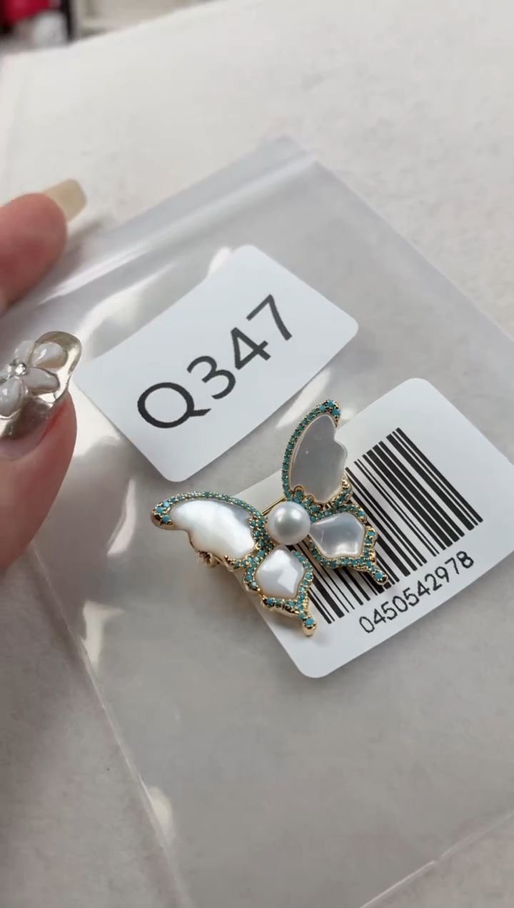 未镶嵌胸针淡水珍珠Q347