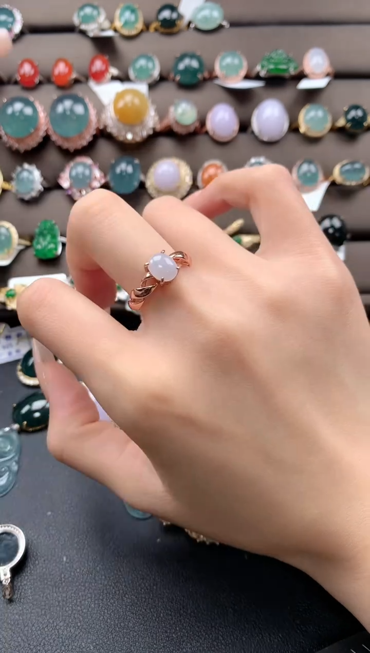 【闪购商品】翡翠戒指银S925镶嵌43243432