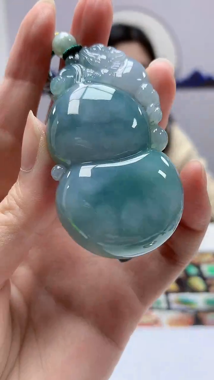 【闪购商品】定制翡翠未镶嵌0405zm-毛货挂件葫芦144