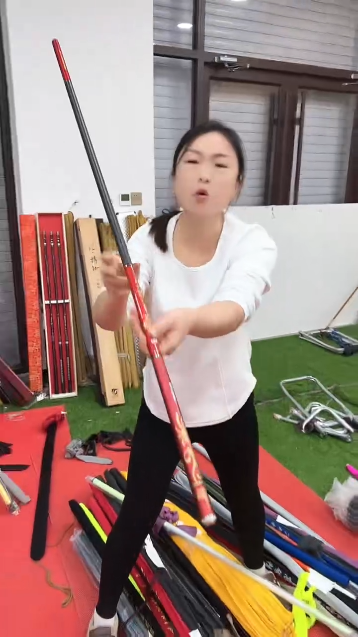 碳素4.8m红色龙纹鲤