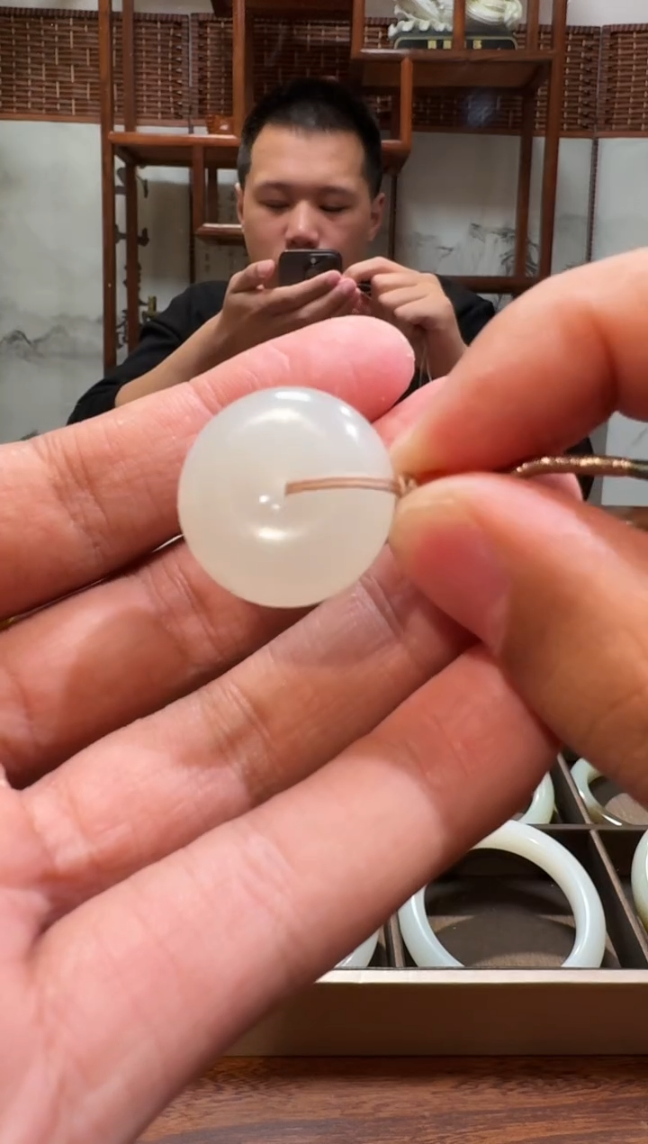 【闪购商品】和田玉吊坠未镶嵌1391 25mm平安扣