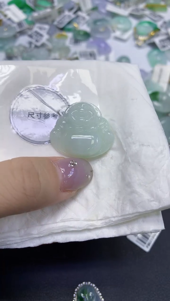 颈饰未镶嵌翡翠天然缅甸翡翠A货百元以上9元证书费自理