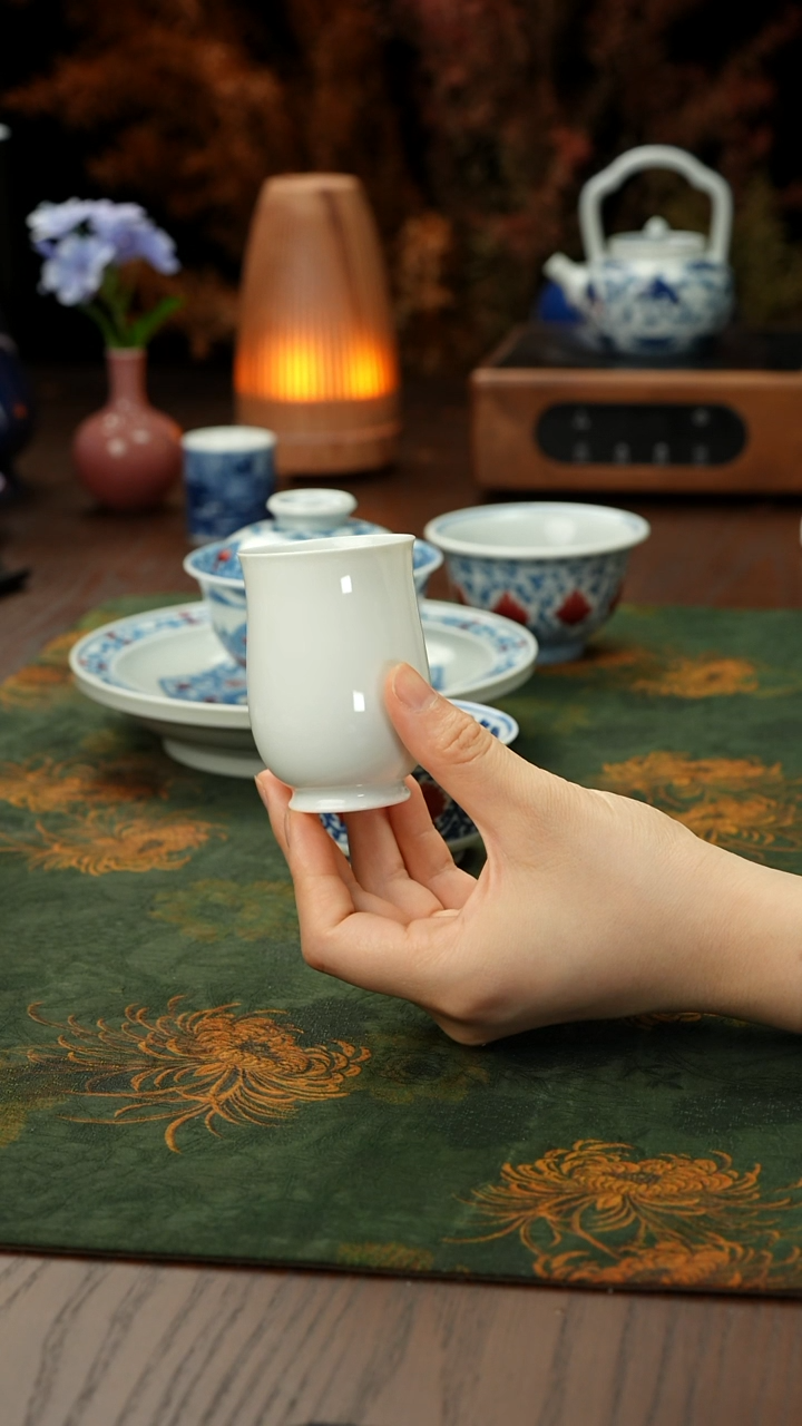 刘建锋窑甜白釉收腰杯买买买买买买买