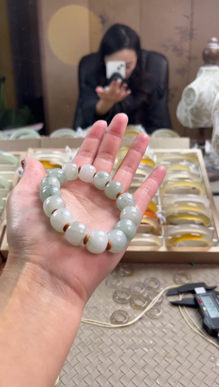 手镯玛瑙/玉髓未镶嵌天山翠老型珠手链珠子不包完美