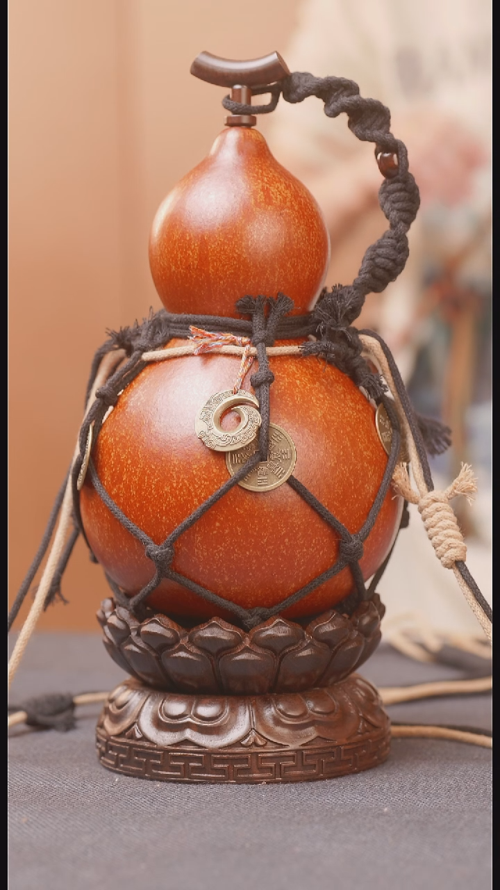 633号链接精品大漆葫芦现货现发[一物一拍]不包含莲花底座