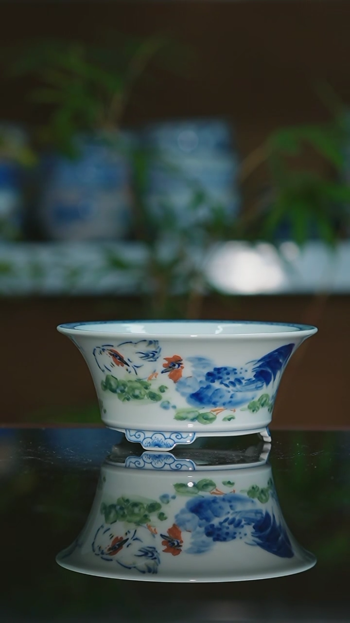 【闪购商品】手绘陶瓷内口10.5高5.5深