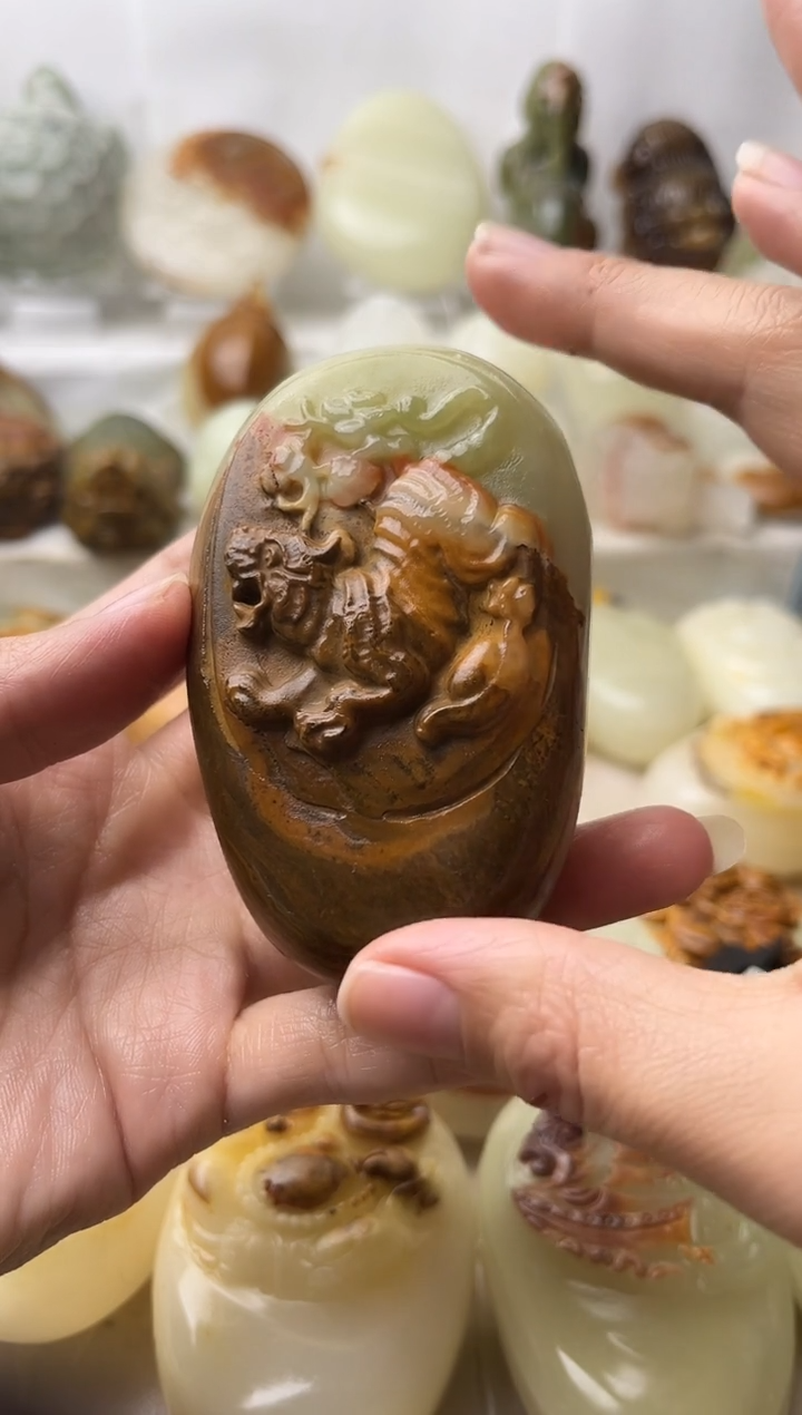 石材古青石棉纹正常不退换虎微瑕