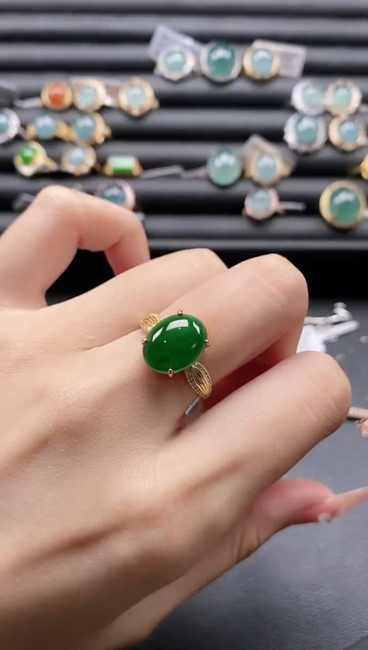 【闪购商品】翡翠戒指银S925镶嵌1111