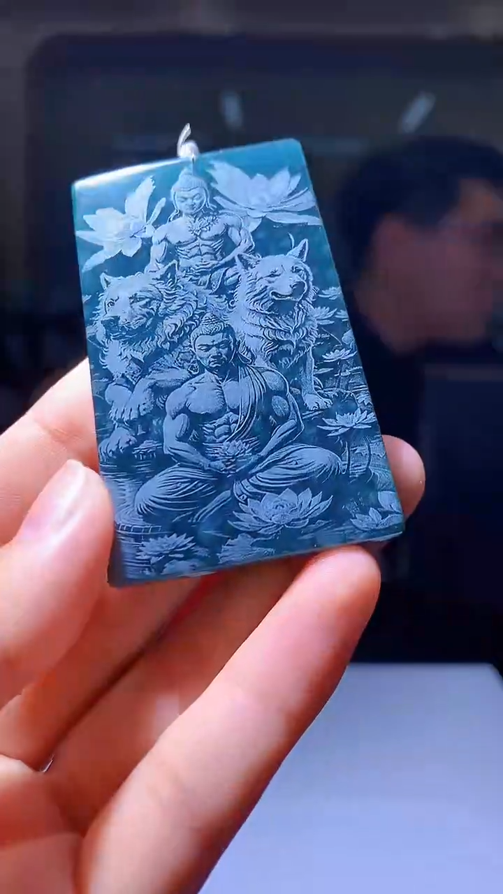 定制翡翠未镶嵌1034hm-毛货挂件11