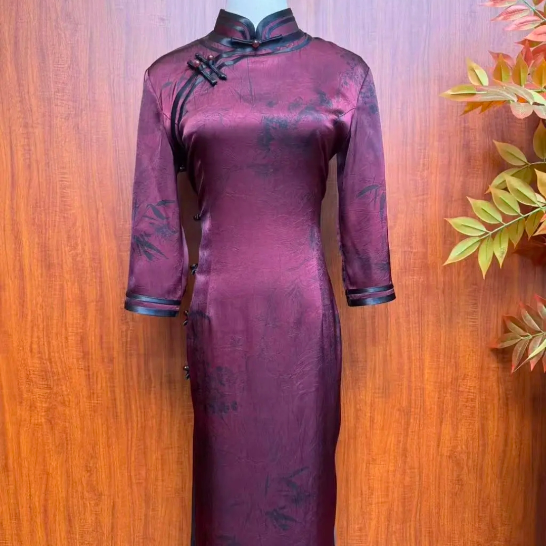 【郁离枝】2025夏季新款中国风复古修身优雅旗袍