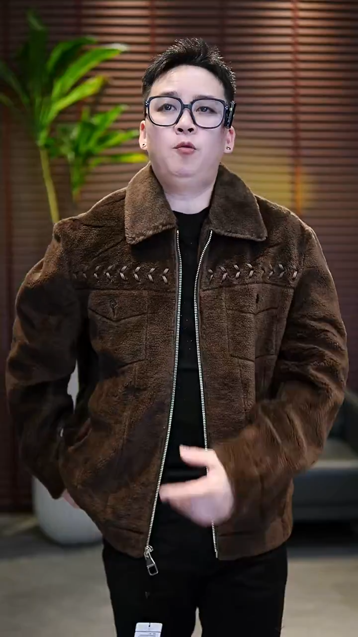 58码（185-200斤） 兽王羊毛夹克咖色