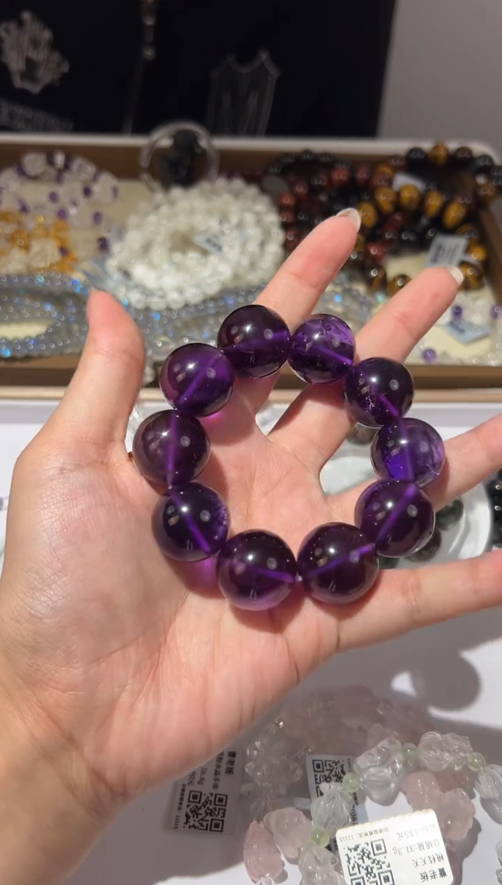 【闪购商品】紫晶手串未镶嵌20mm紫水晶