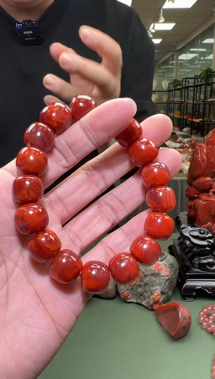 【闪购商品】南红玛瑙单圈手串未镶嵌一条约13mm 多样性发货