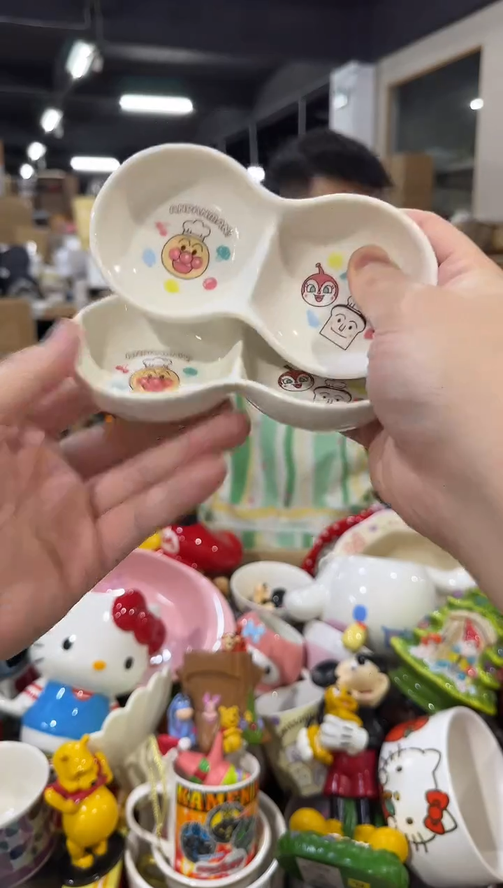 瓷片面包超人花生蘸料碟2件套