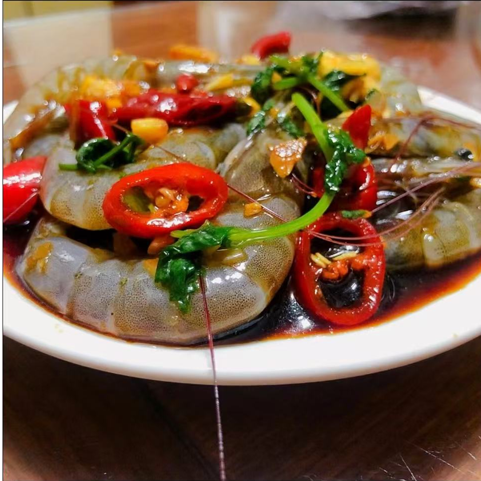 生腌贡菜芥末无皮虾800克/桶20只虾/桶发两桶偏远地区不保时效